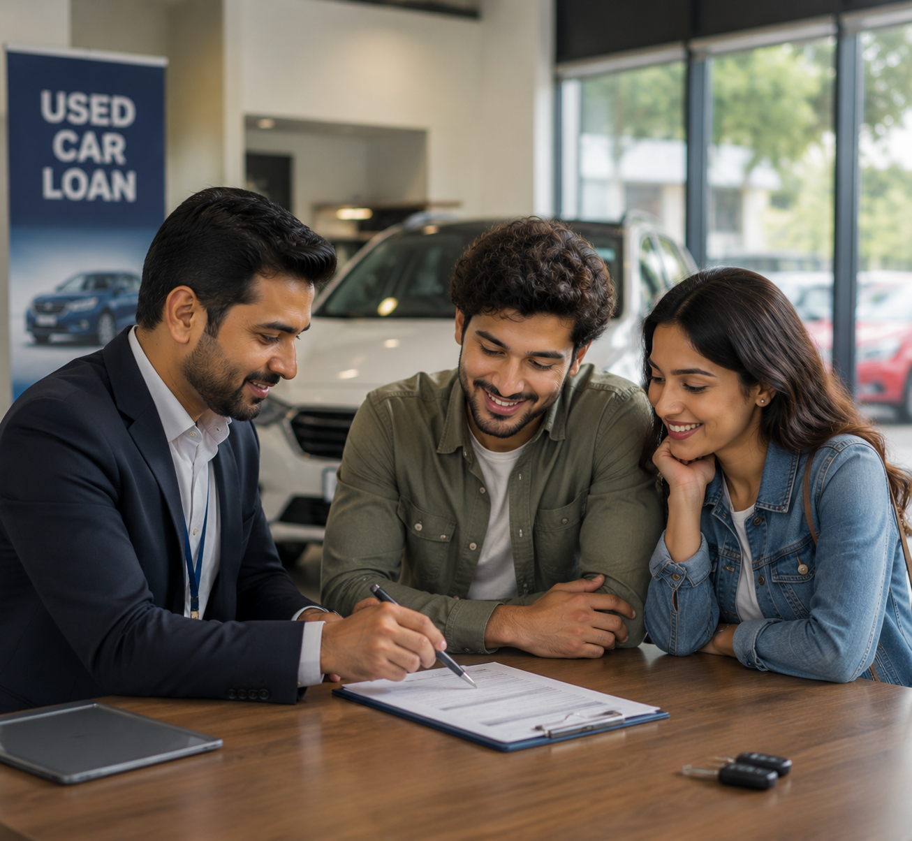 Happy family with home loan